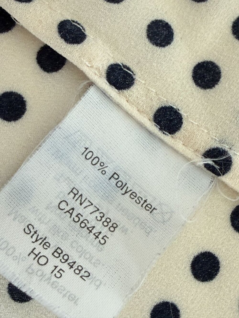 J. Crew Sleeveless Polka Dot Blouse Size 2 Black & White 100% Polyester Womens L - Picture 7 of 7